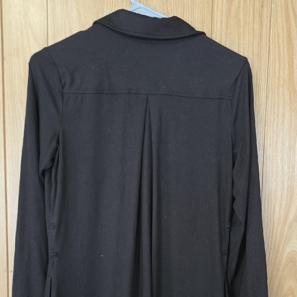 G.I.L.I. Black Long Sleeve Button-Up Dress - Picture 11 of 13